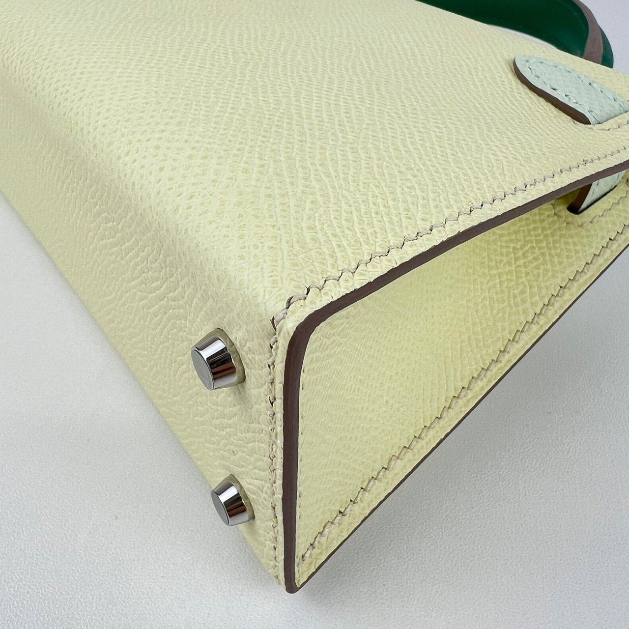 Mini kelly toricolor ミニケリートリコロール Jaune milton/Vert fizz/Vert vertigo ジョーヌミルトン/ヴェールフィズ/ヴェールヴェルティゴ PHW シルバー金具 Epsom エプソン Stamp-W W刻印