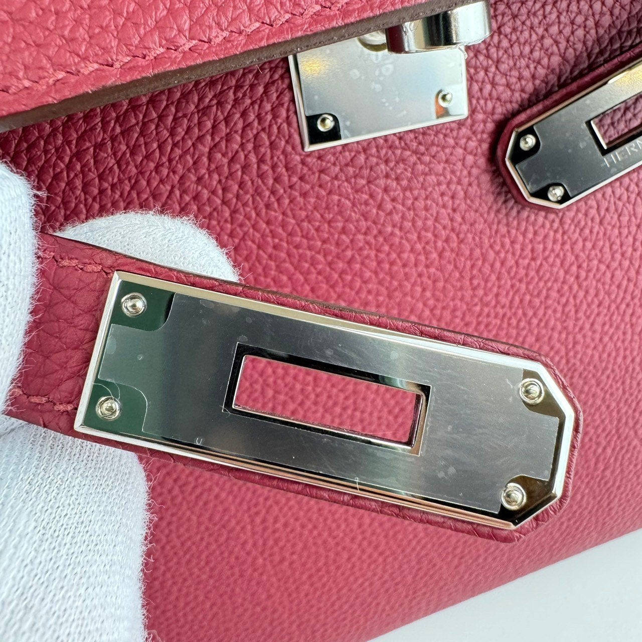 Kelly25 ケリー28 Ruby ルビー PHW シルバー金具 Stamp-B B刻印 Togo トゴ