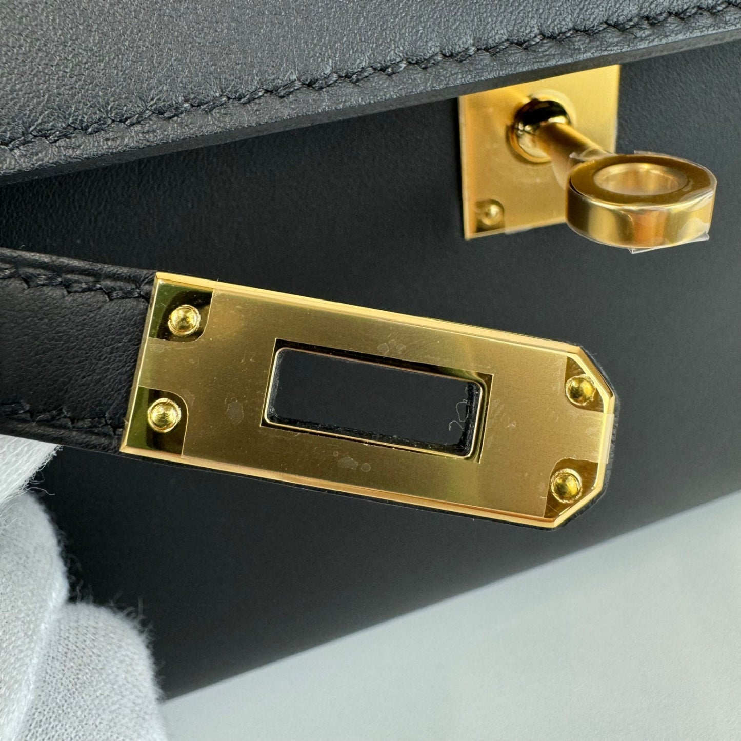 Pochette kelly ポシェットケリー Stamp-W W刻印 Swift スイフト Black ブラック GHW ゴールド金具