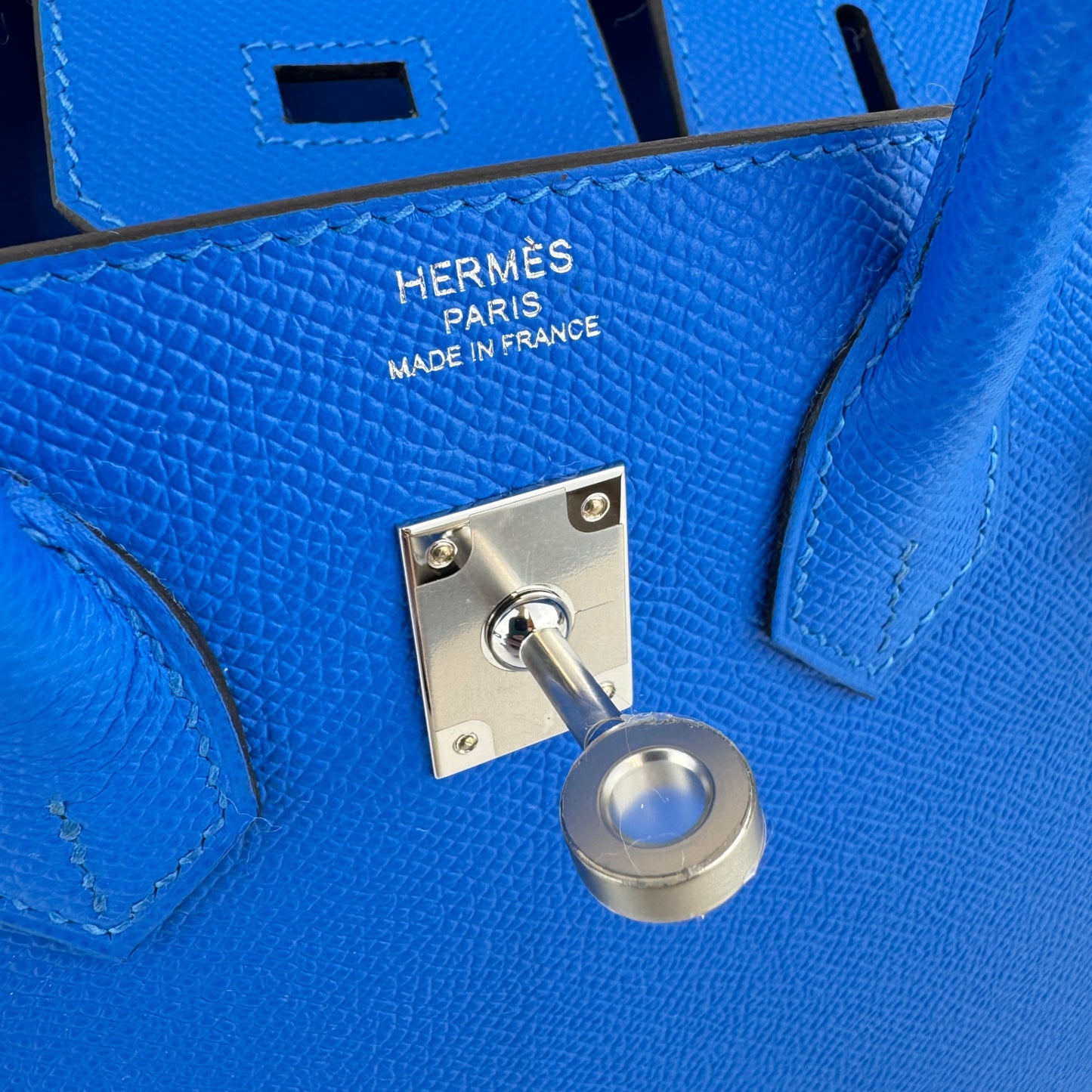 Hermès エルメス Birkin25 バーキン25 Stamp-K K刻印 Epsom エプソン Bleu hydra ブルーイドラ PHW シルバー金具