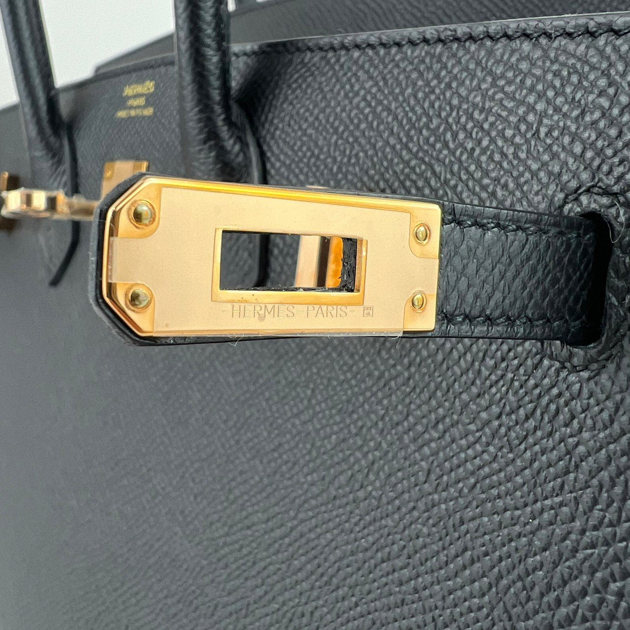 Birkin25 Sellier バーキン25 セリエ Black ブラック Epsom エプソン RGHW ローズゴールド金具 Stamp-U U刻印