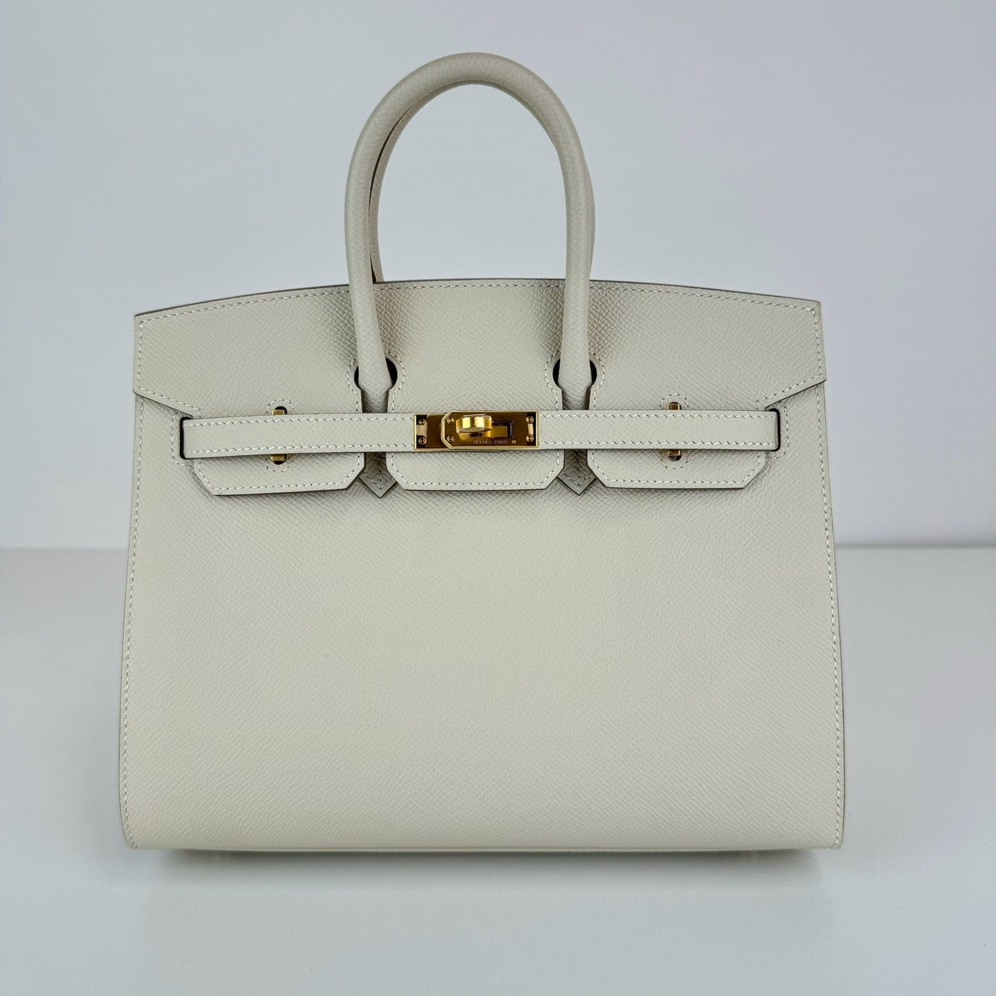 Birkin25 sellier バーキン25 セリエ Craie クレ GHW ゴールド金具 B刻 Epsom エプソン