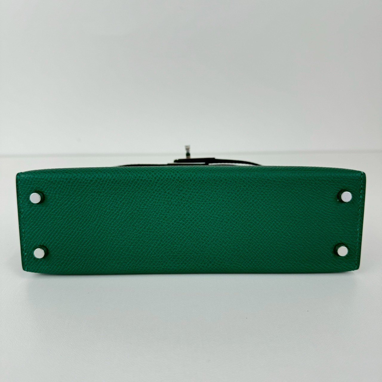 Mini kelly ミニケリー Stamp-W W刻印 Epaom エプソン Vert moyen ヴェールモワイヤン PHW シルバー金具