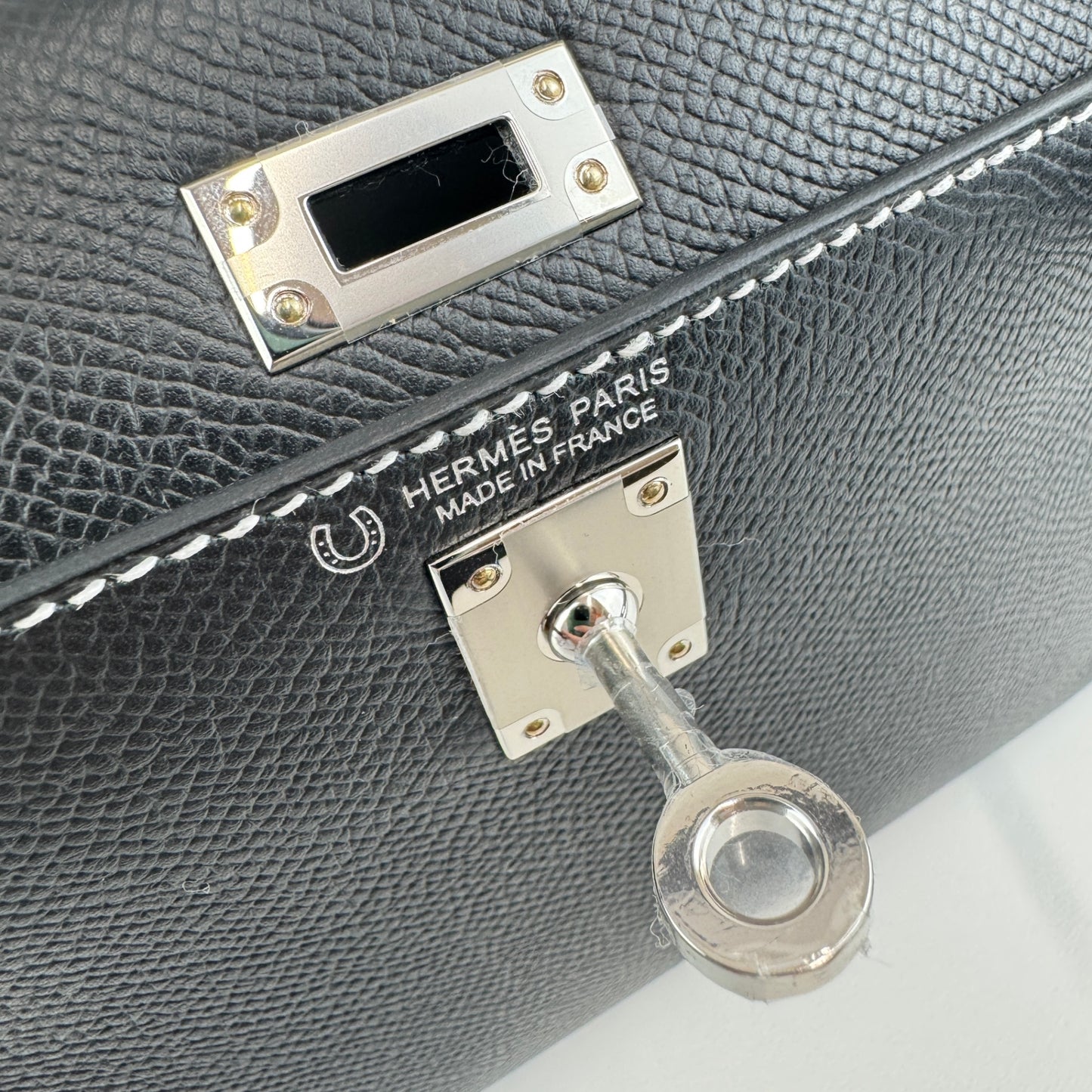 Mini kelly SO ミニケリー スペシャルオーダー Black ブラック/Gris perle グリパール Epsom エプソン PHW シルバー金具 Stamp-K K刻印