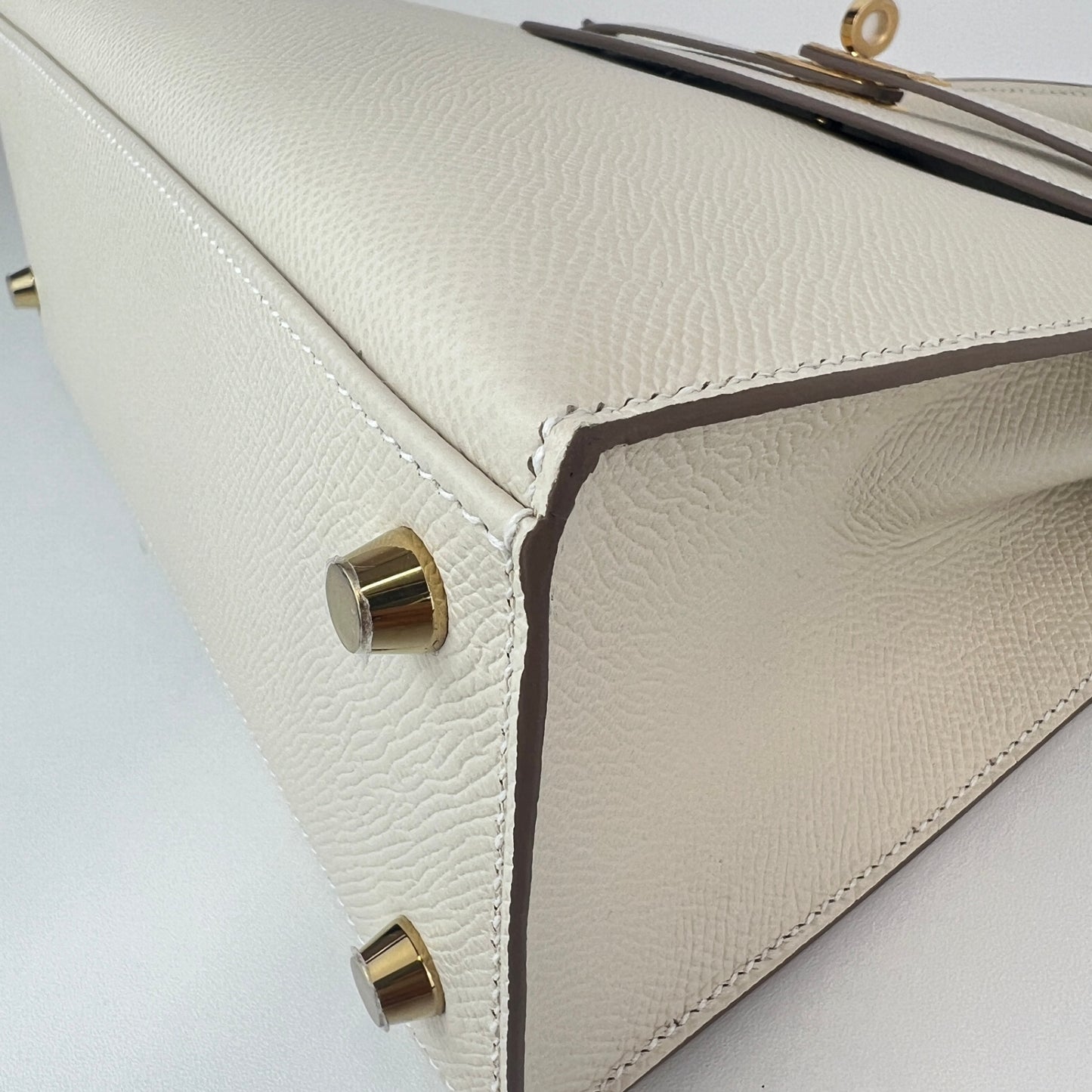 Kelly25 Sellier ケリー25 セリエ Craie クレ GHW ゴールド金具 Stamp-W W刻印 Epsom エプソン
