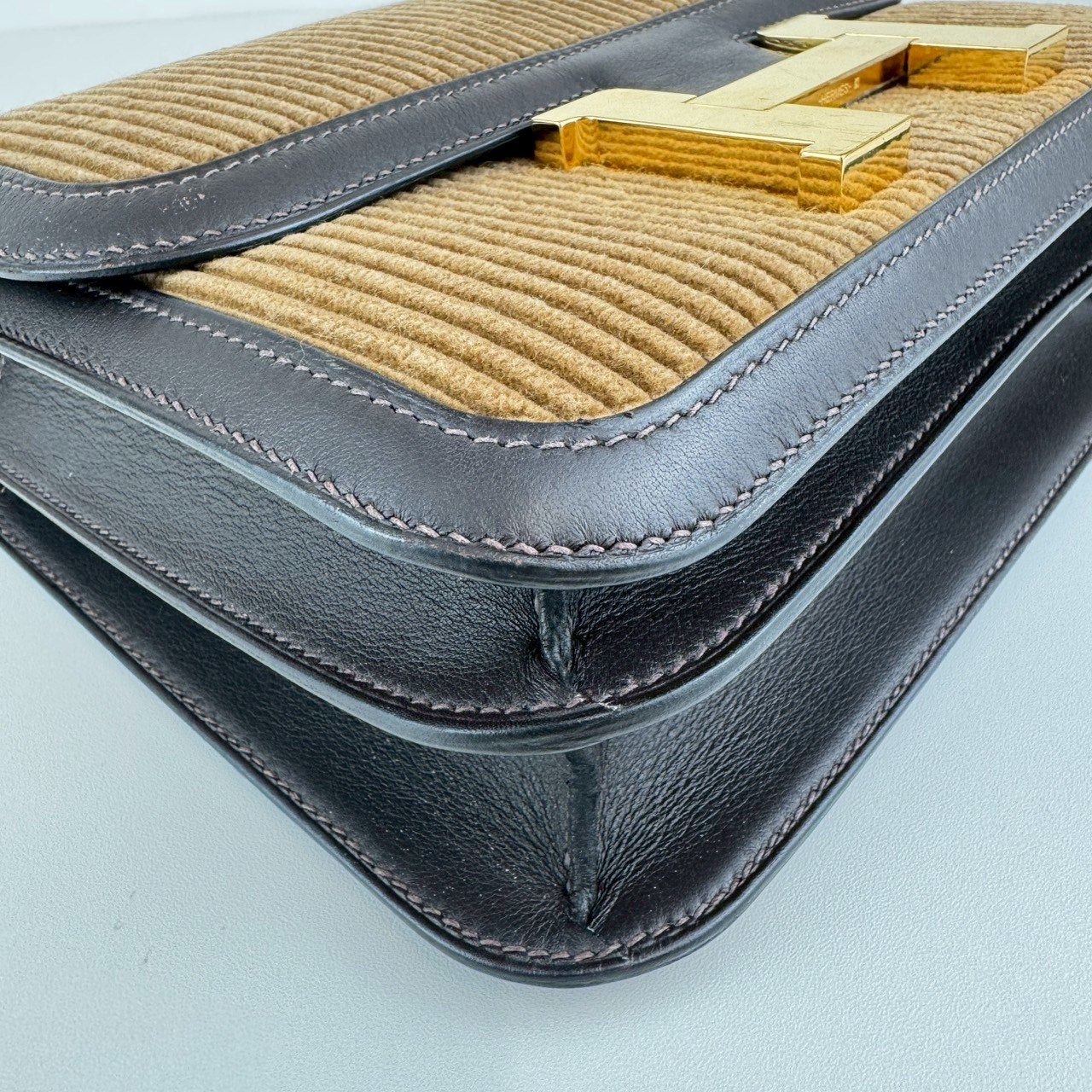 Constance 24 コンスタンス24 Corduroy/Swift コーデュロイ/スウィフト Tabac camel タバックキャメル GHW ゴールド金具 Stamp-D D刻印