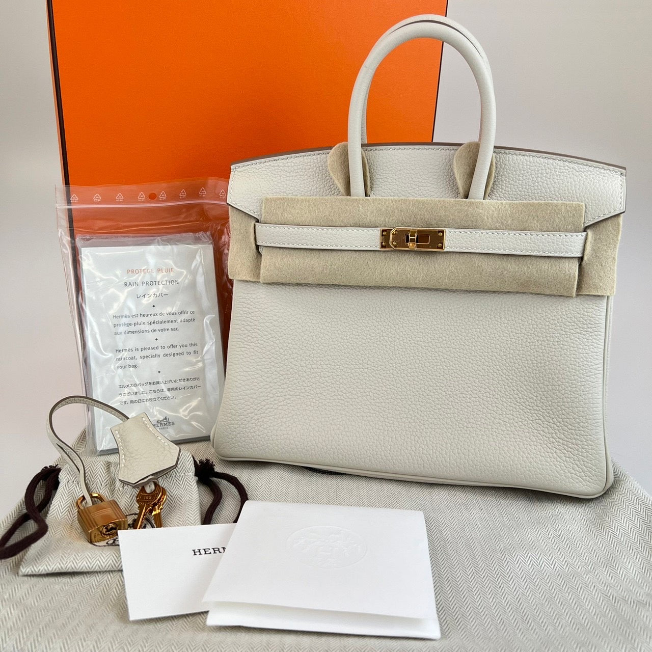 バーキン25 Birkin 25 Togo トゴ クレ Craie ピンクゴールド金具 Pink Gold Hardwear Z刻 Stamp-Z
