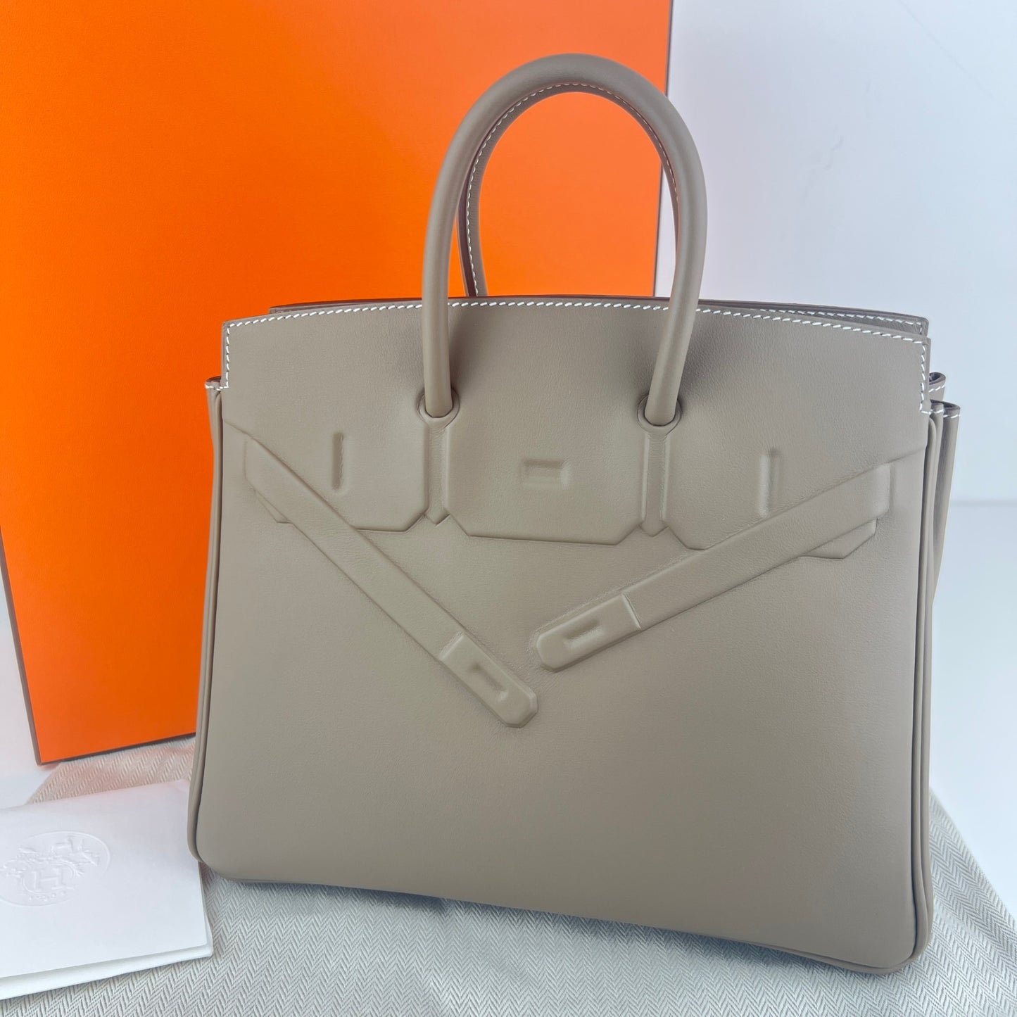 Birkin25 shadow バーキン25 シャドウ Etoupe エトープ PHW シルバー金具 Stamp-W W刻印 Swift スイフト