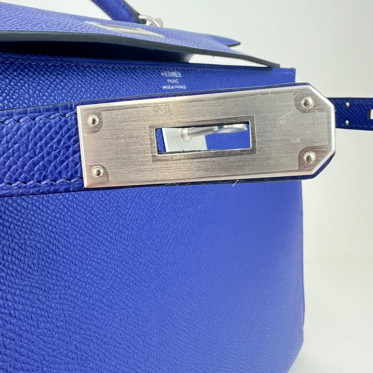 Kelly28 ケリー28 Blue royal ブルーロイヤル Epsom エプソン PHW シルバー金具 B刻