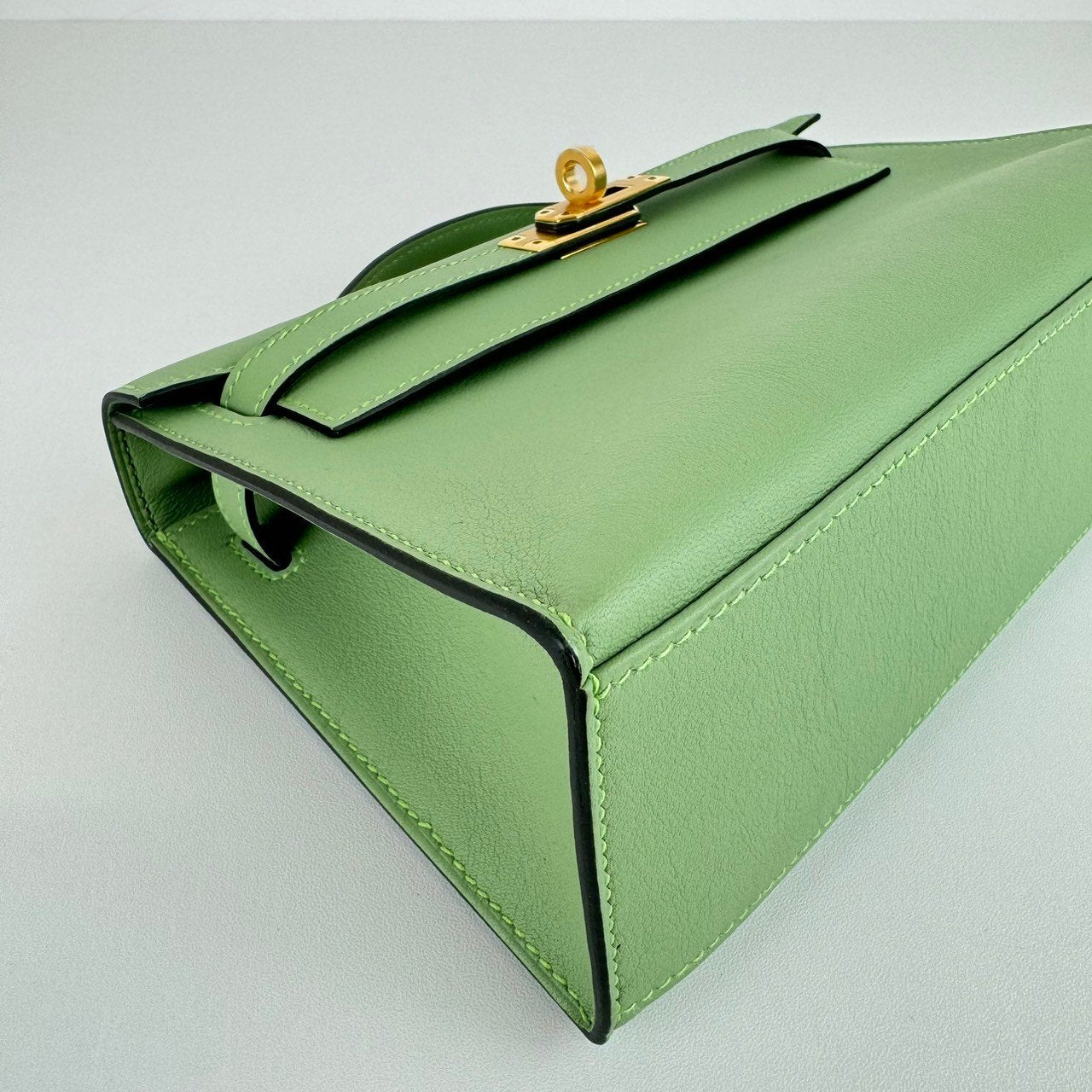 Kelly pochette ケリーポシェット Vert criquet ヴェールクリケット Swift スイフト GHW ゴールド金具 Stamp-B B刻印