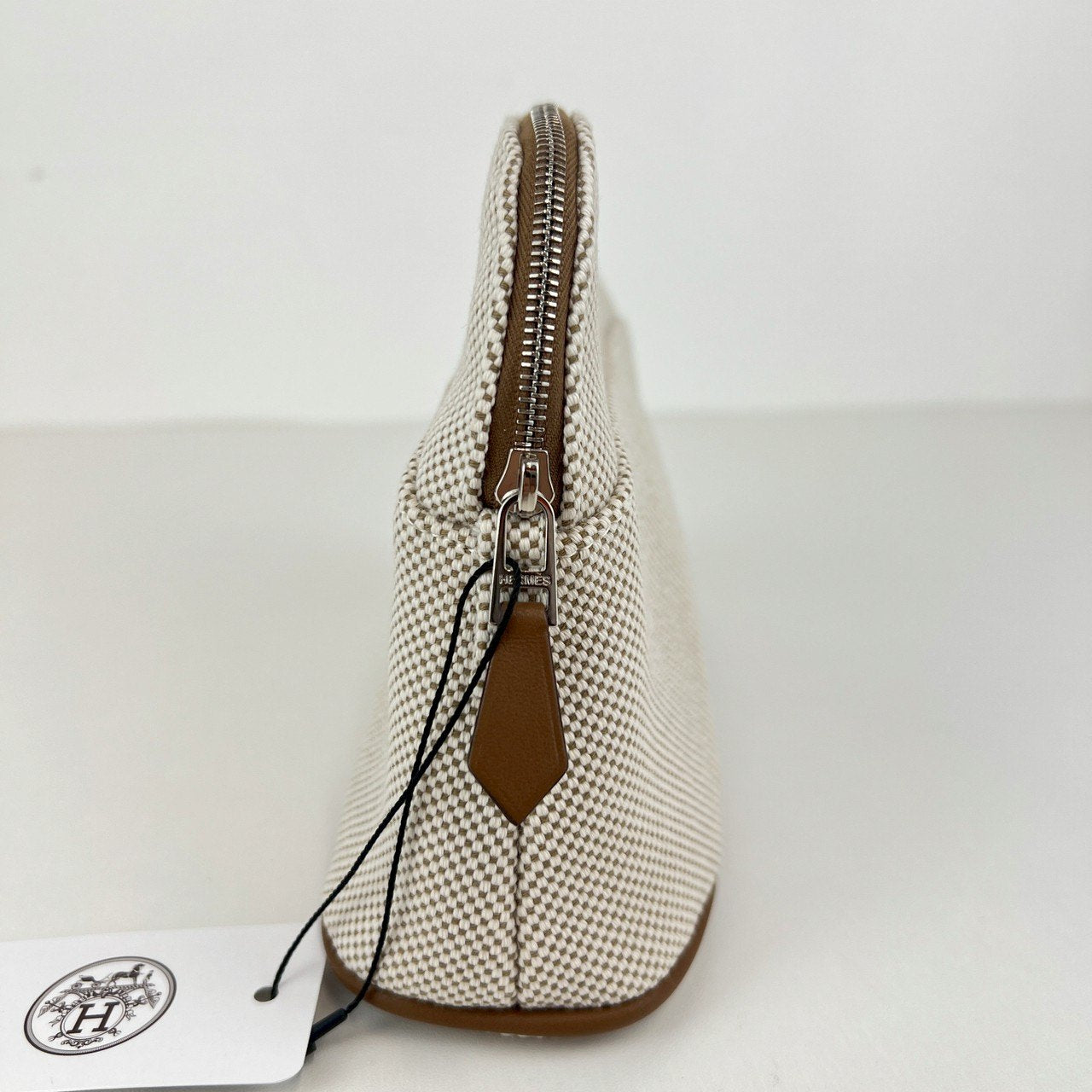 Hermès エルメス Trousse Bolide casaque mini ボリードポーチ カザック ミニ 綿100% Grege グレージュ