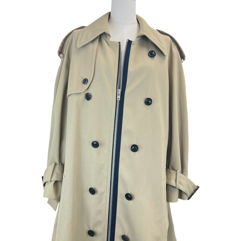 ジップアップトレンチコート beige ベージュ サイズ46