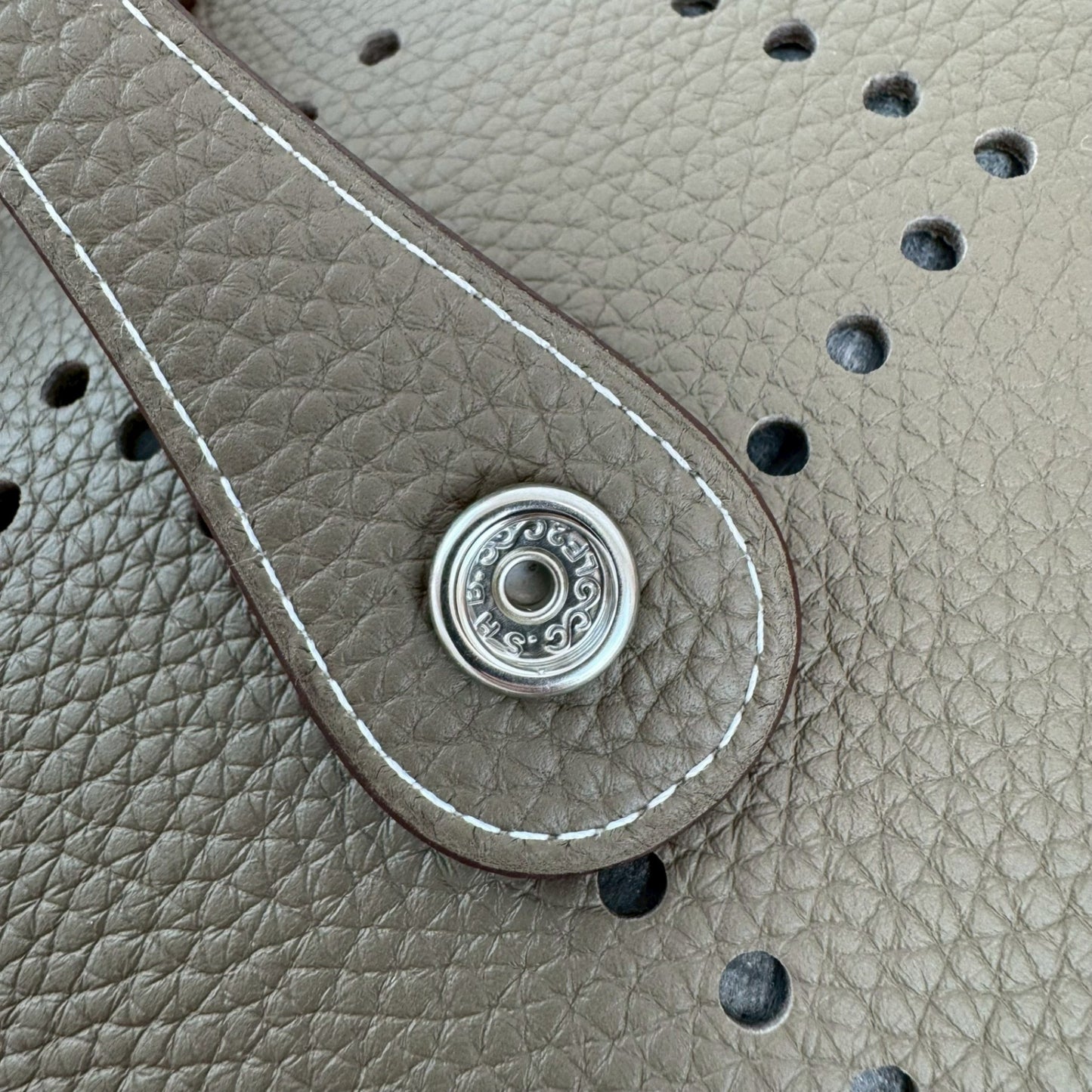 Evelyn PM エヴリンPM Etoupe エトープ PHW シルバー金具 Taurillon Clemence トリヨンクレマンス Stamp-K K刻印