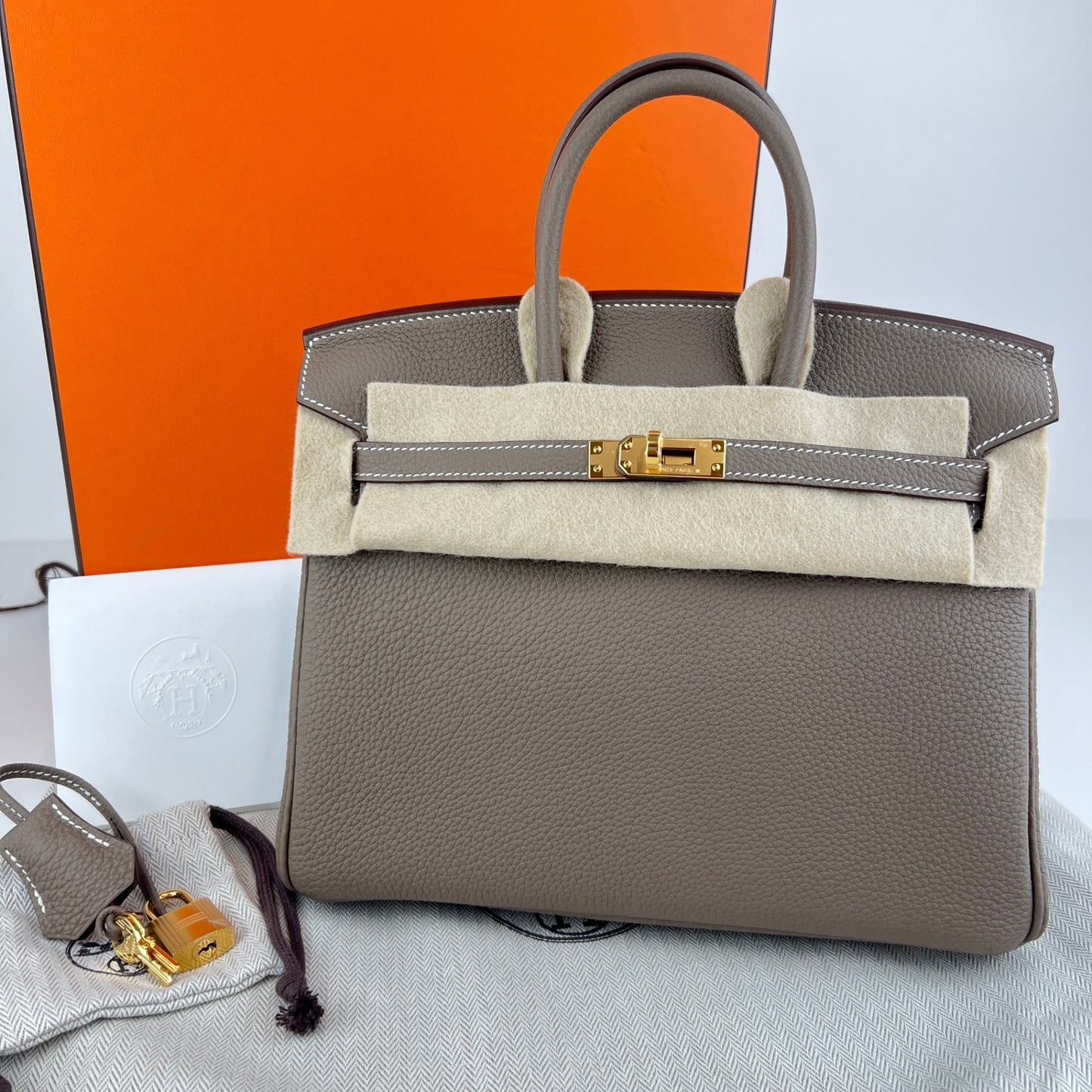 Hermès エルメス Birkin25 バーキン25 Stamp-K K刻印 Togo トゴ Etoupe エトープ GHW ゴールド金具