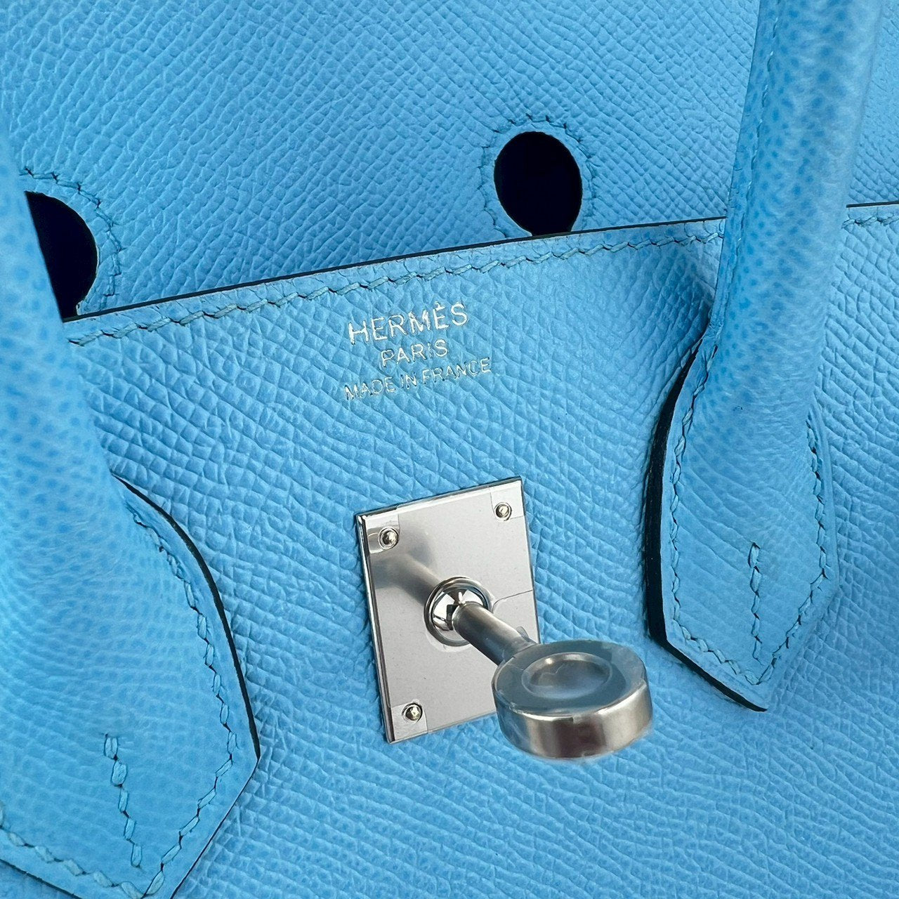Birkin25 sellier バーキン25 セリエ Celeste セレステ PHW シルバー金具 U刻 Epsom エプソン