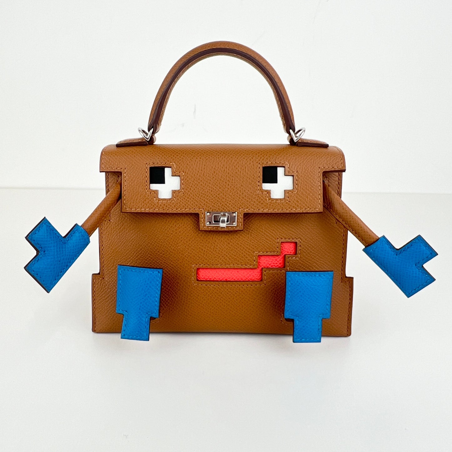 Kelly doll picto ケリードールピクト Gold/Bleu zanzibar ゴールド/ブルーザンジバル PHW シルバー金具 Epsom エプソン Stamp-W W刻印