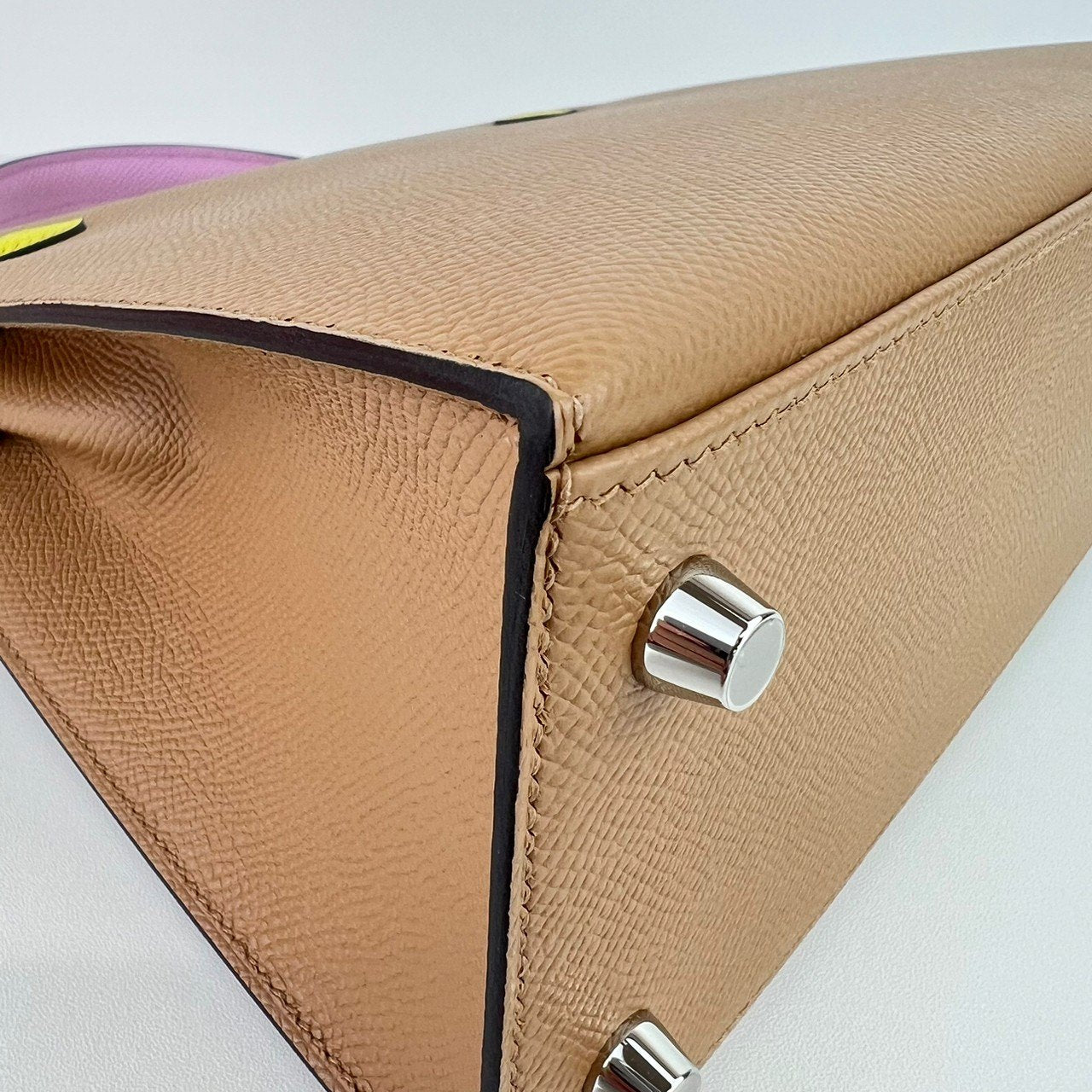 Kelly25 Toricolor ケリー25トリコロール Chai/Mauve sylvester/Lime チャイ/モーヴシルベストル/ライム PHW シルバー金具 Epsom エプソン Stamp-U U刻印