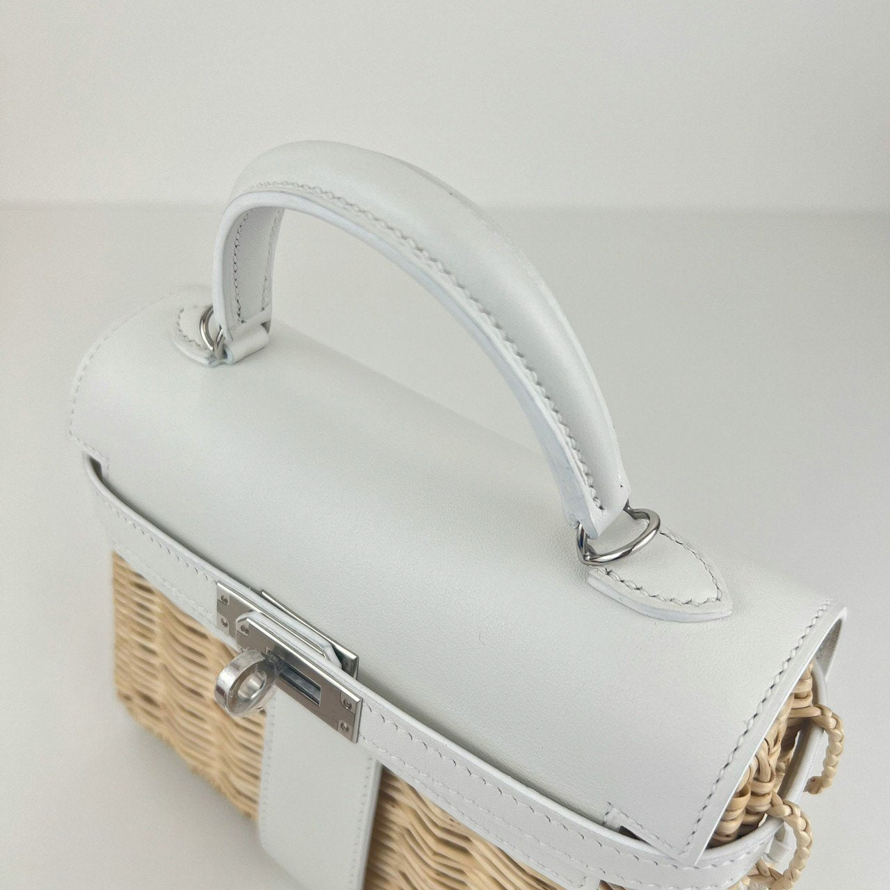 Mini kelly picnic ミニケリーピクニック Blanc ブランク PHW シルバー金具 B刻