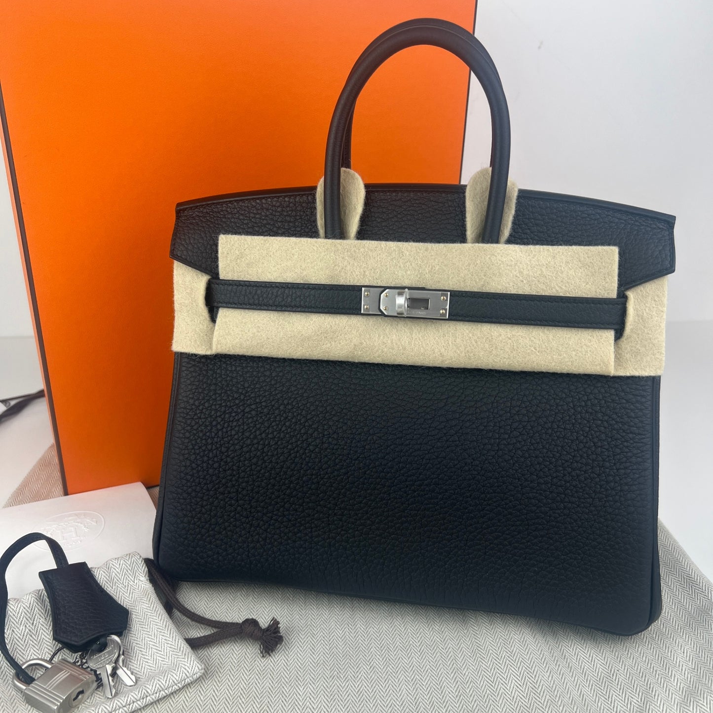 Birkin25 バーキン25 Black ブラック Togo トゴ PHW シルバー金具 Stamp-K K刻印