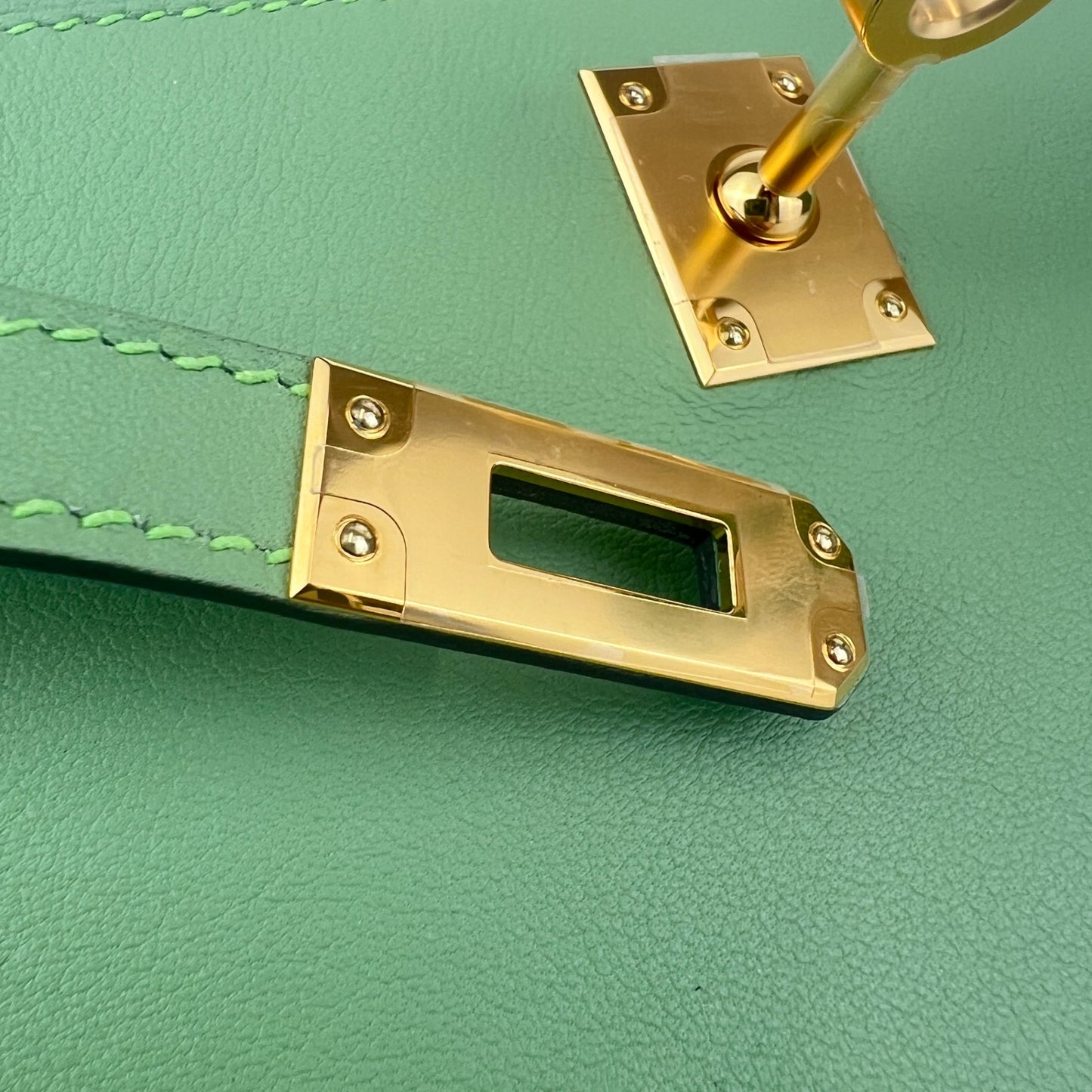 Kelly pochette ケリーポシェット Vert criquet ヴェールクリケット Swift スイフト GHW ゴールド金具 Stamp-B B刻印