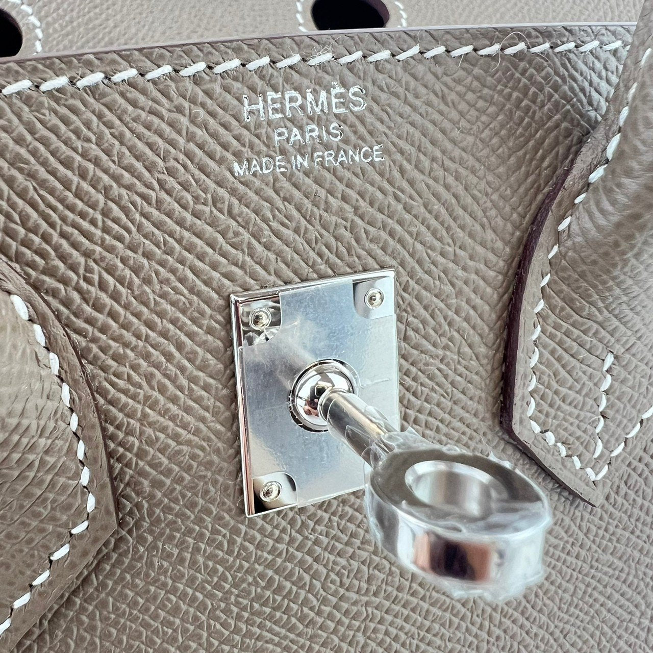 Birkin25 Sellier バーキン25 セリエ Etoupe エトープ PHW シルバー金具 Epsom エプソン Stamp-W W刻印