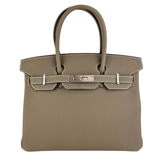 Birkin30 バーキン30 Etoupe エトープ Togo トゴ PHW シルバー金具 Stamp-W W刻印 ハンドバッグ