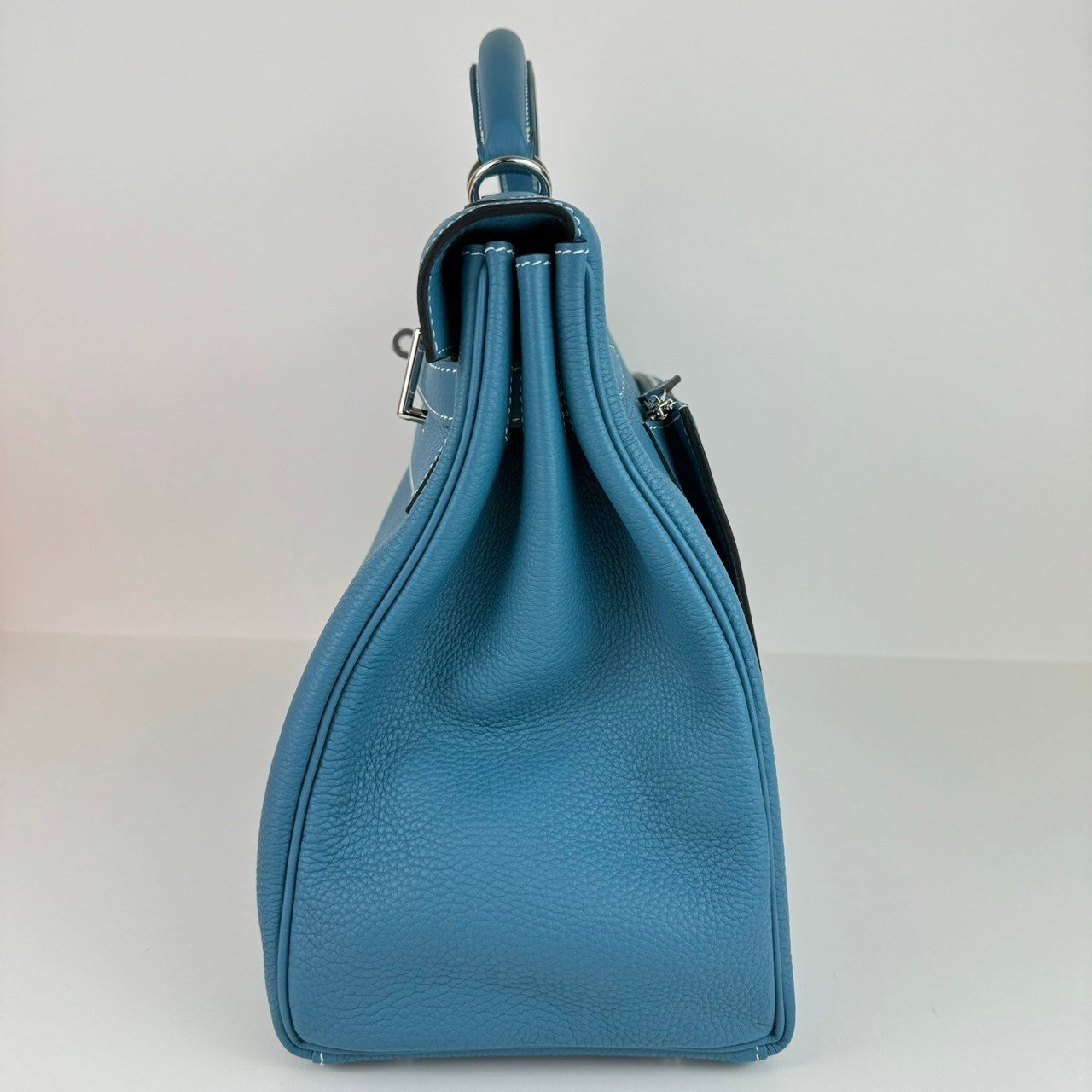Kelly42 maxi ケリー42 Stamp-B B刻印 Blue jean ブルージーン PHW シルバー金具 Togo トゴ