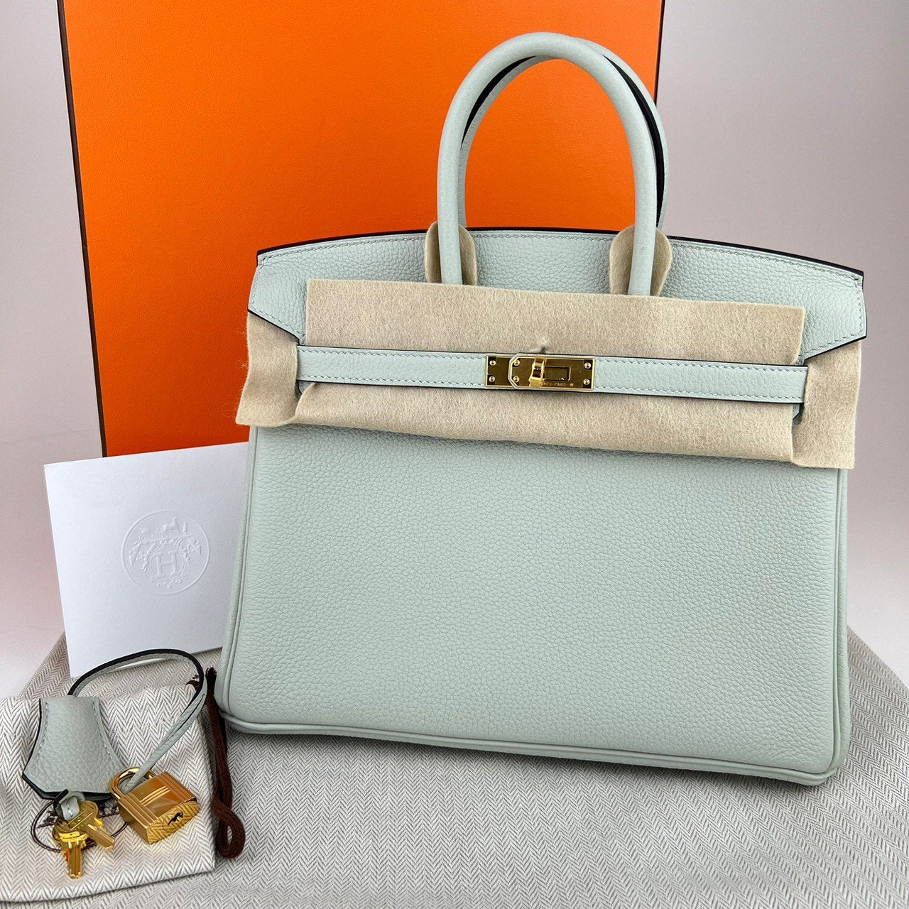 Birkin25 バーキン25 Gris neve グリネヴェ GHW ゴールド金具 B刻