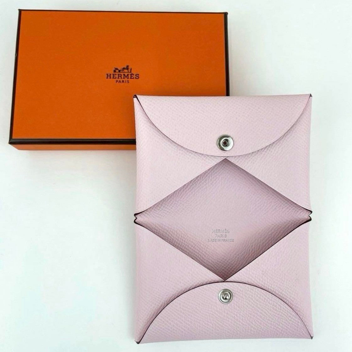 Hermès エルメス Calvi カルヴィ Stamp-K K刻 Epsom エプソン Rose darling ローズダーリン