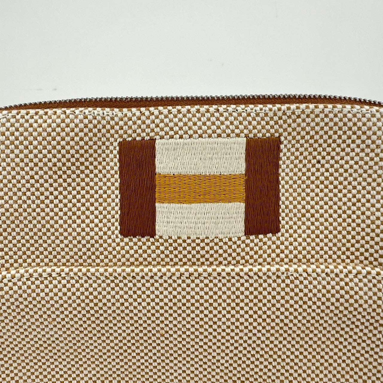 Hermès エルメス Trousse Bolide casaque mini ボリードポーチ カザック ミニ 綿100% Miel ミール