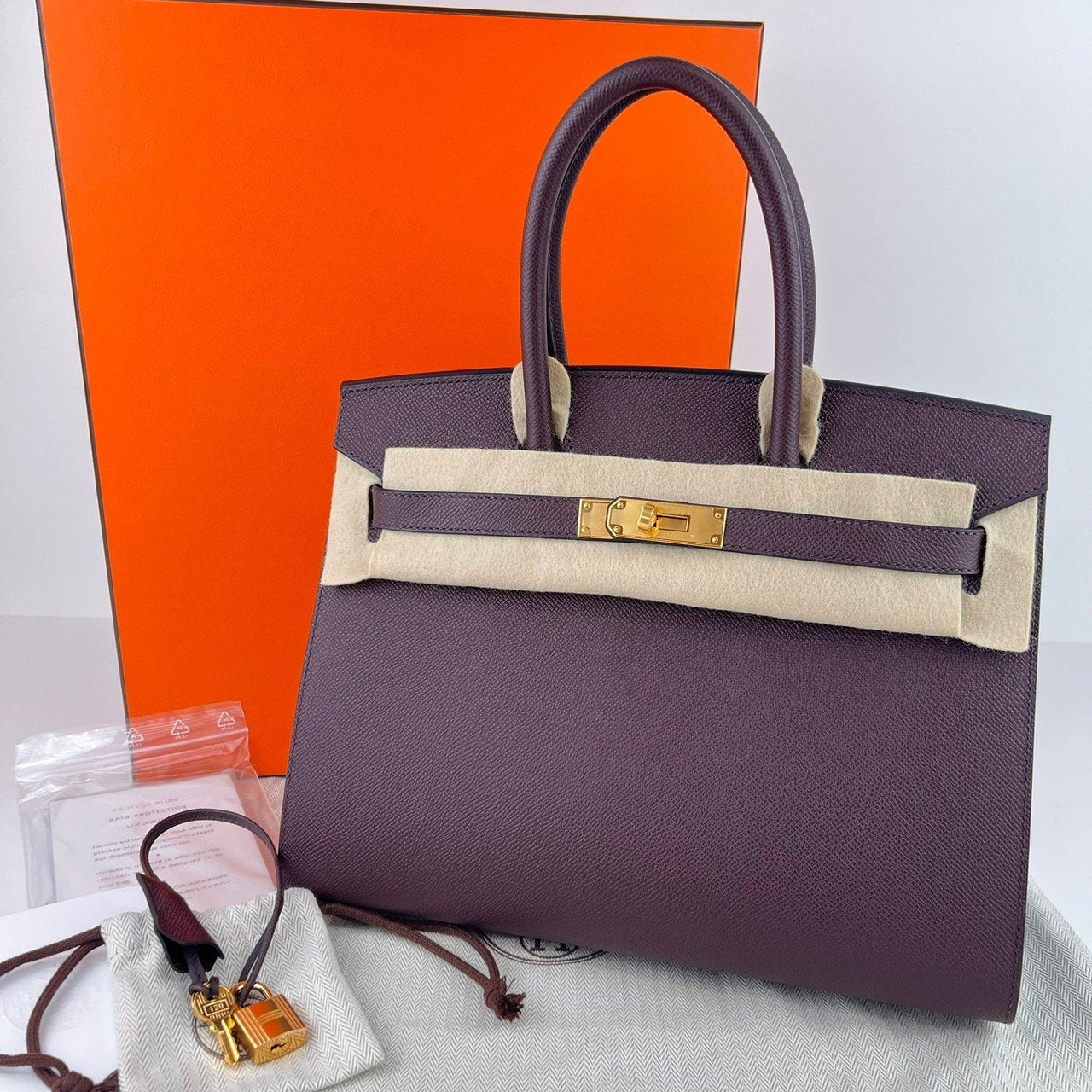 Birkin30 sellier バーキン30 セリエ Rouge sellier ルージセリエ Epsom エプソン GHW ゴールド金具 Stamp-B B刻印