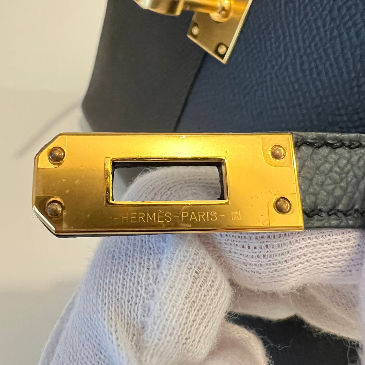 Mini Kelly ミニケリー Casaque カザック Bleu indigo/Black ブルーインディゴ/ブラック Epsom エプソン GHW ゴールド金具 Z刻印