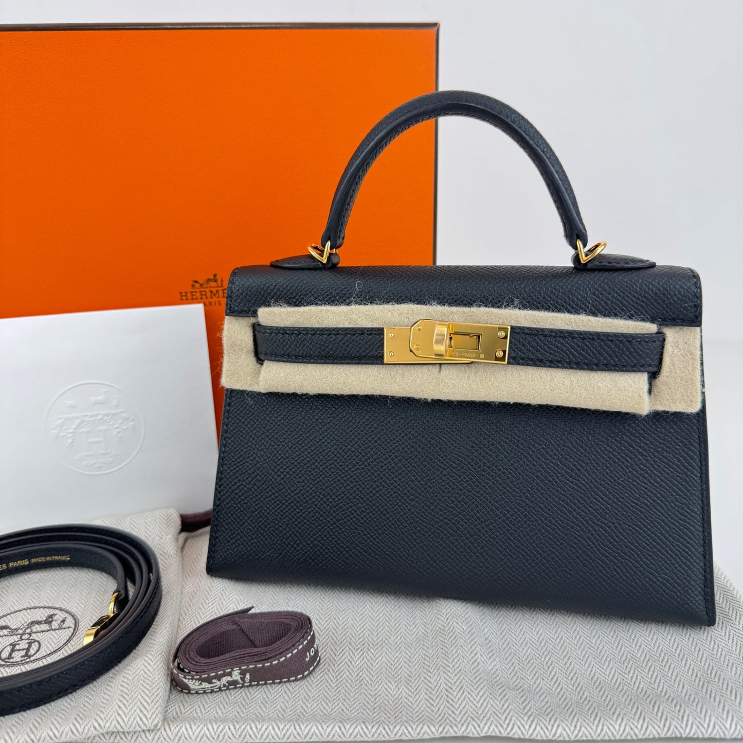 Mini kelly ミニケリー Black ブラック GHW ゴールド金具 Stamp-W W刻印 Epsom エプソン