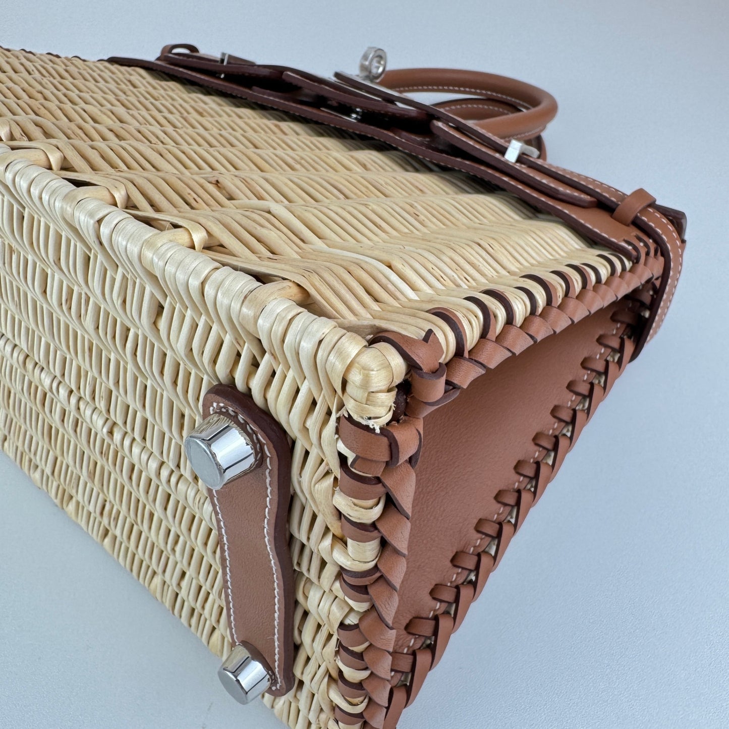Birkin25 picnic バーキン25ピクニック Gold ゴールド PHW シルバー金具 Swift/Rattan Stamp-B B刻印