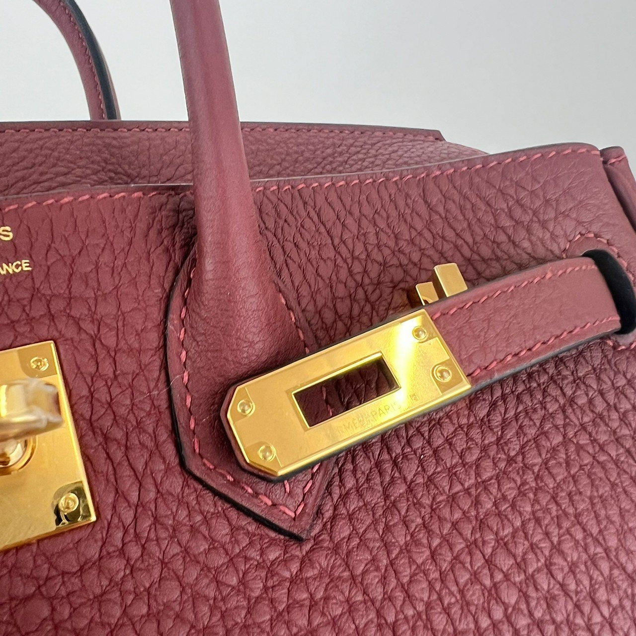 Birkin25 バーキン25 Rouge H ルージュアッシュ GHW ゴールド金具 W刻 Togo トゴ