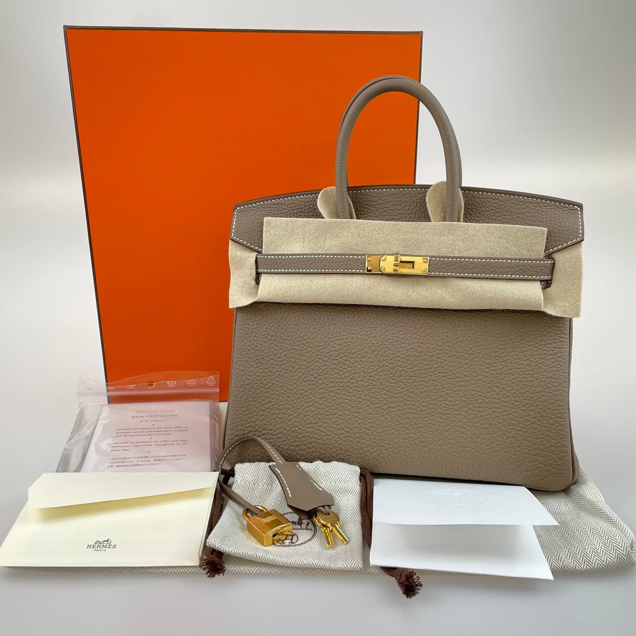 Birkin25 バーキン25 Etoupe エトープ Togo トゴ ゴールド金具 B刻印