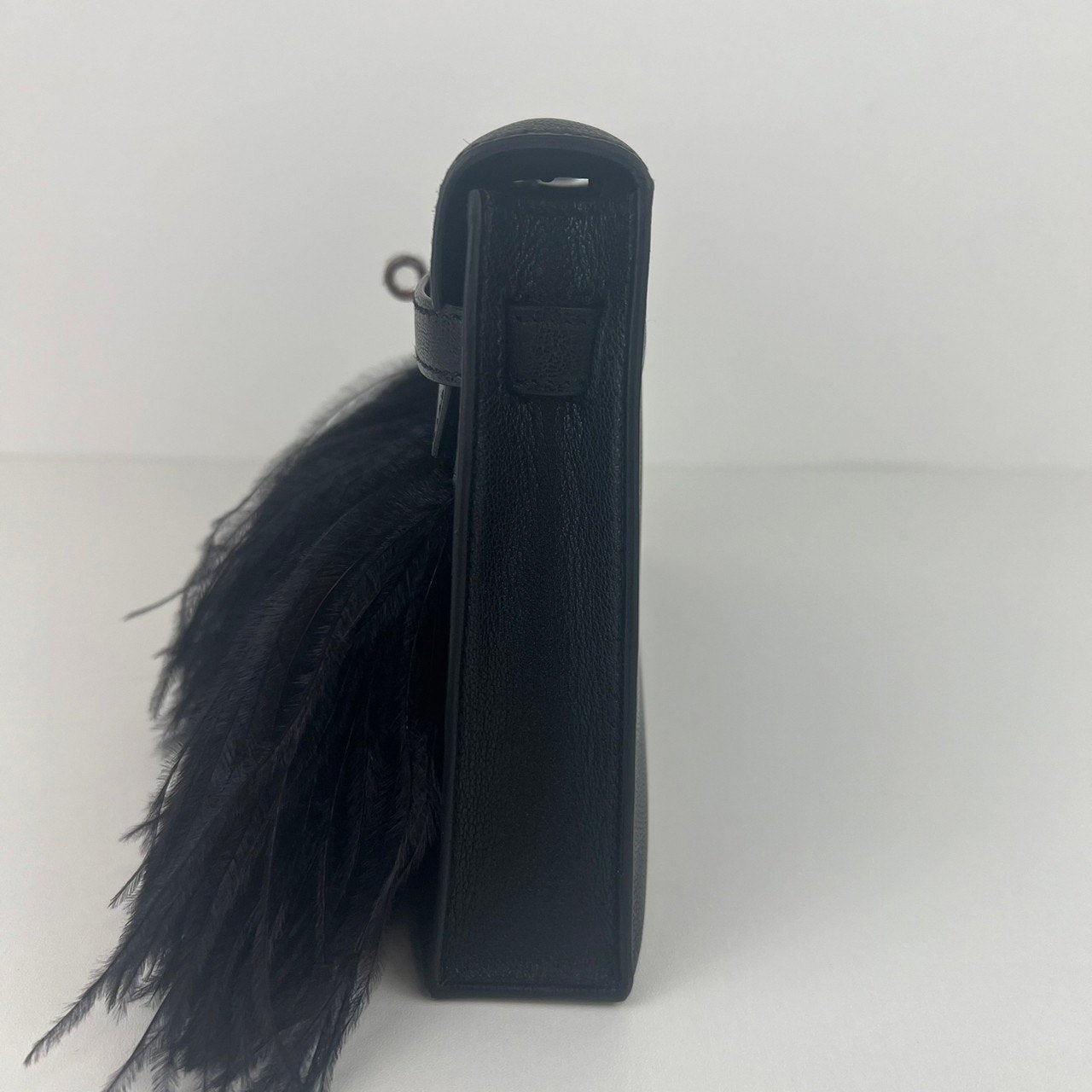 Kelly Elan feather ケリーエランフェザー Black ブラック Madame マダム PHW シルバー金具 Stamp-W W刻印