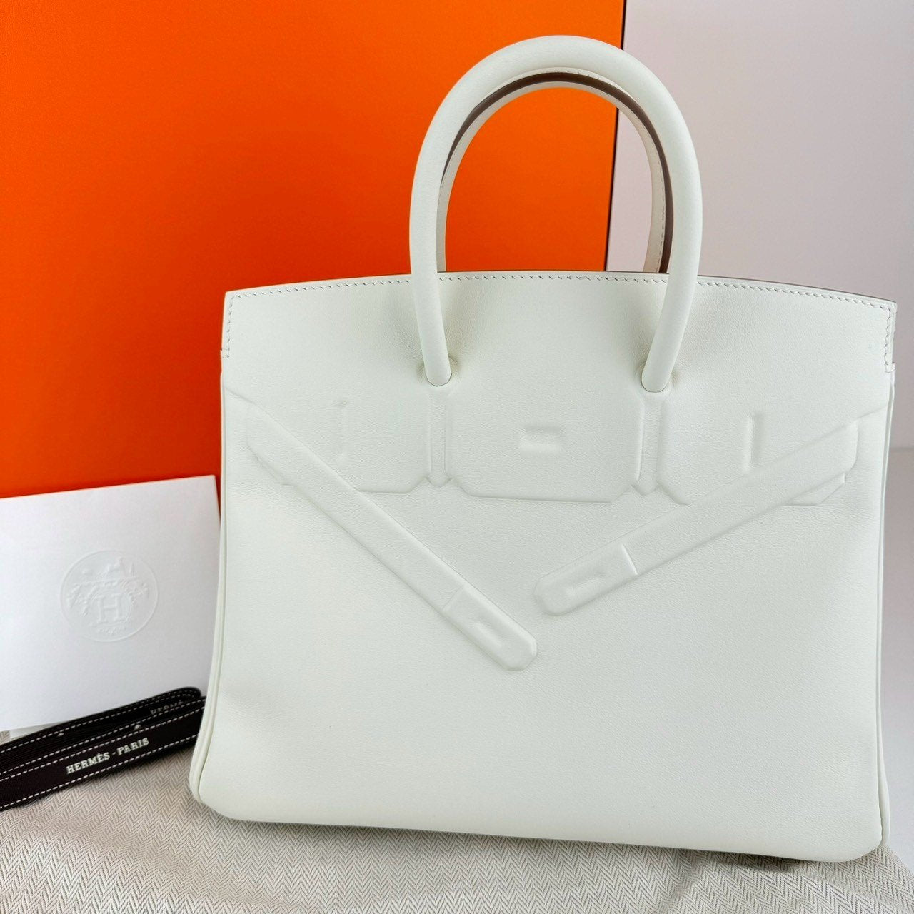 Birkin25 shadow バーキン25 シャドウ Mushroom マッシュルーム Swift スイフト PHW シルバー金具 Stamp-W W刻印