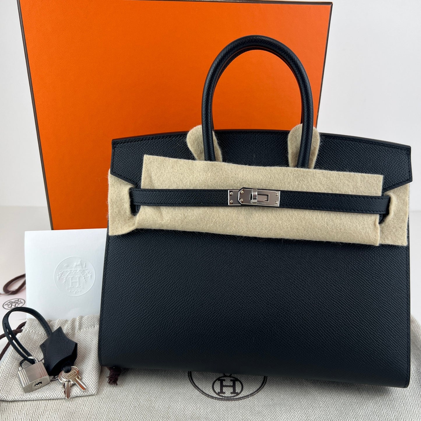 Hermès エルメス Birkin25 sellier バーキン25セリエ Stamp-W W刻印 Epsom エプソン Black ブラック PHW シルバー金具