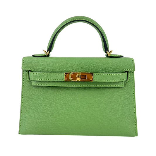 Mini kelly ミニケリー Vert criquet ヴェールクリケット  GHW ゴールド金具 Chevre シェーブル Stamp-Z Z刻印