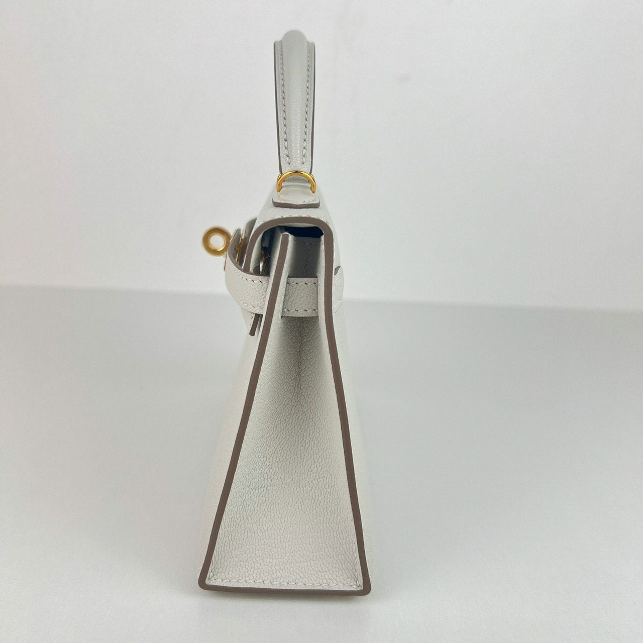 Mini kelly ミニケリー Mushroom マッシュルーム Chevre シェーブル GHW ゴールド金具 Stamp-U U刻印