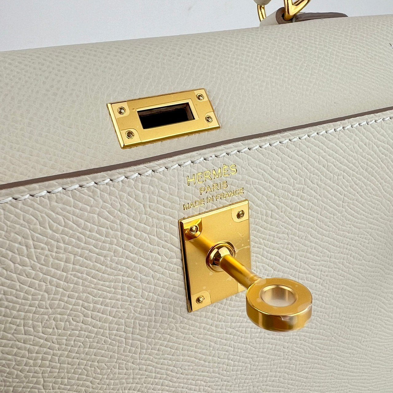 Kelly25 Sellier ケリー25 セリエ Craie クレ W刻 GHW ゴールド金具 Epsom エプソン