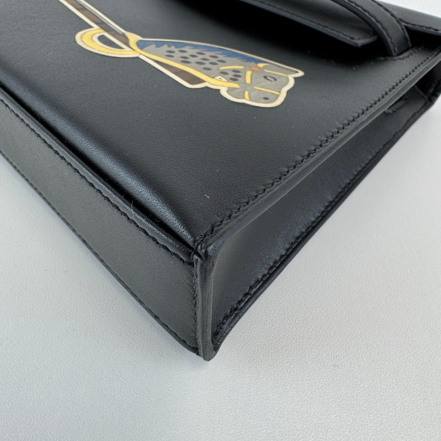 Hermès エルメス Kelly elan cheval de bois ケリーエラン シュヴァル ドゥ ボワ Stamp-W W刻印 Tadelakt タデラクト Black ブラック PHW シルバー金具