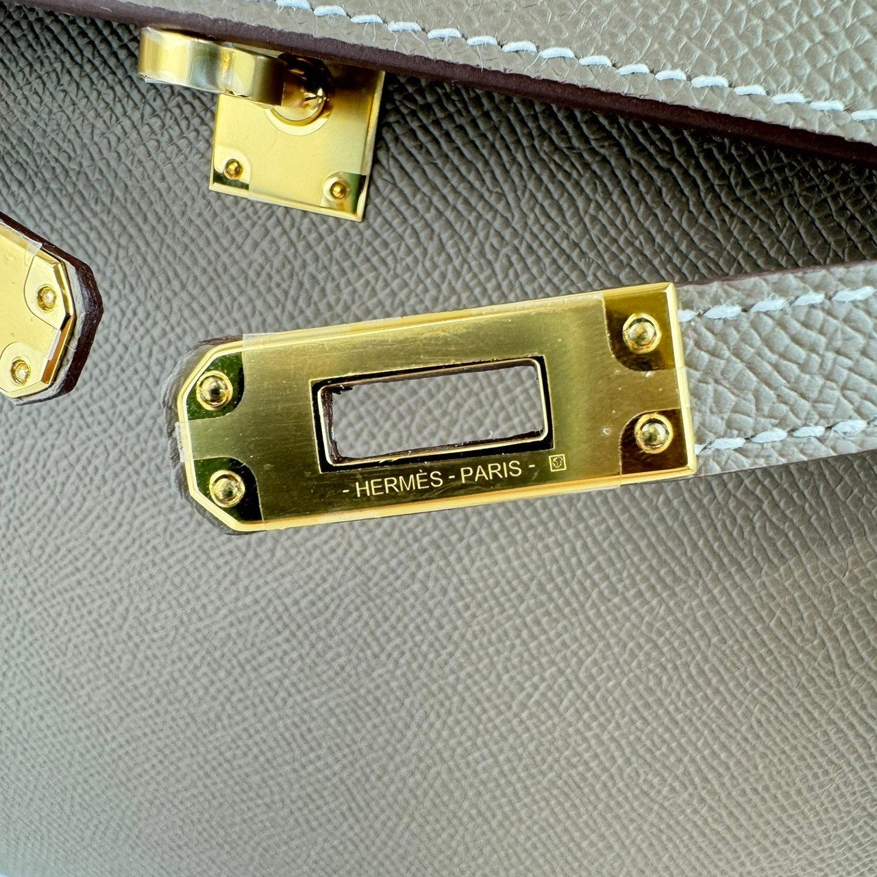 Kelly25 ケリー25 Etoupe エトープ Epsom エプソン GHW ゴールド金具 Stamp-W W刻印