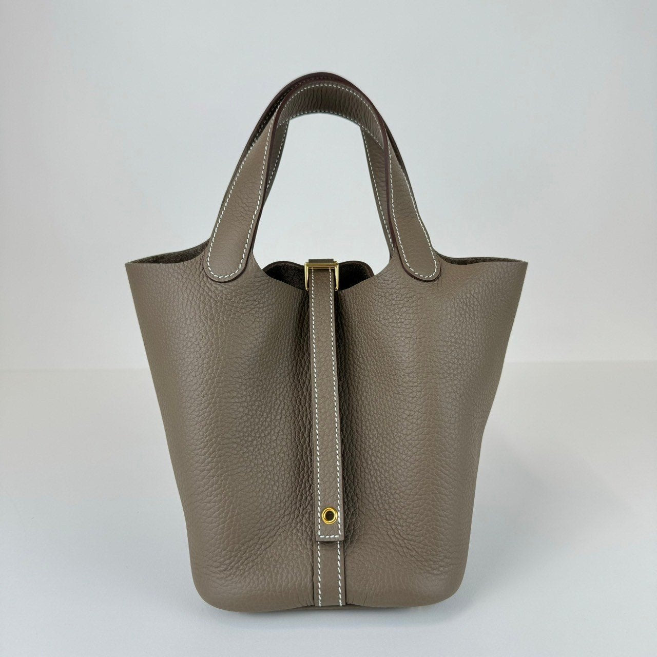 Picotin18 Picotin PM ピコタン18 Etoupe エトープ GHW ゴールド金具 Taurillon clemence トリヨンクレマンス