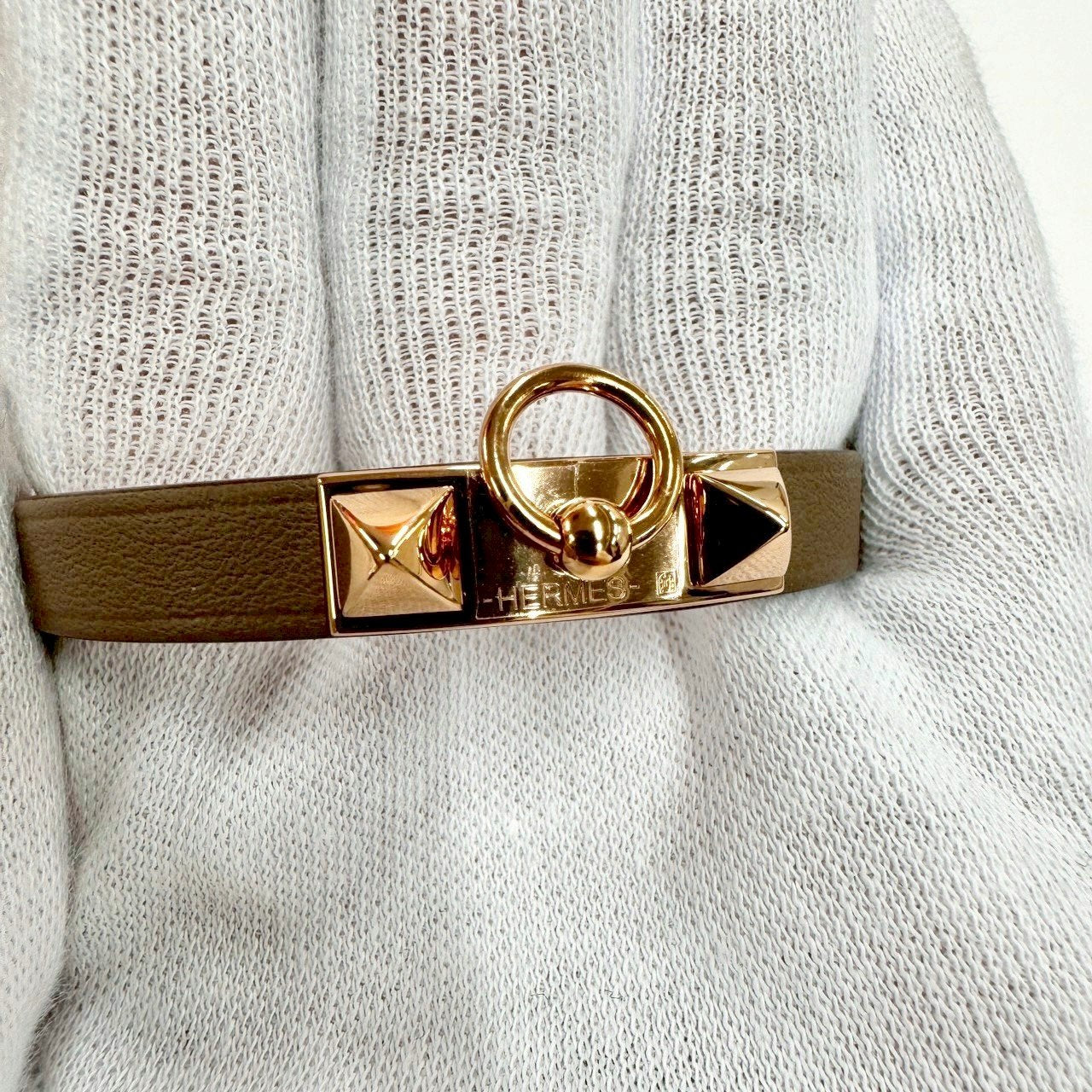 ミニブレスレット Mini rivale T2 Swift/Calf スウィフト/カーフスキン Etoupe/RGHW エトープ/ローズゴールド金具