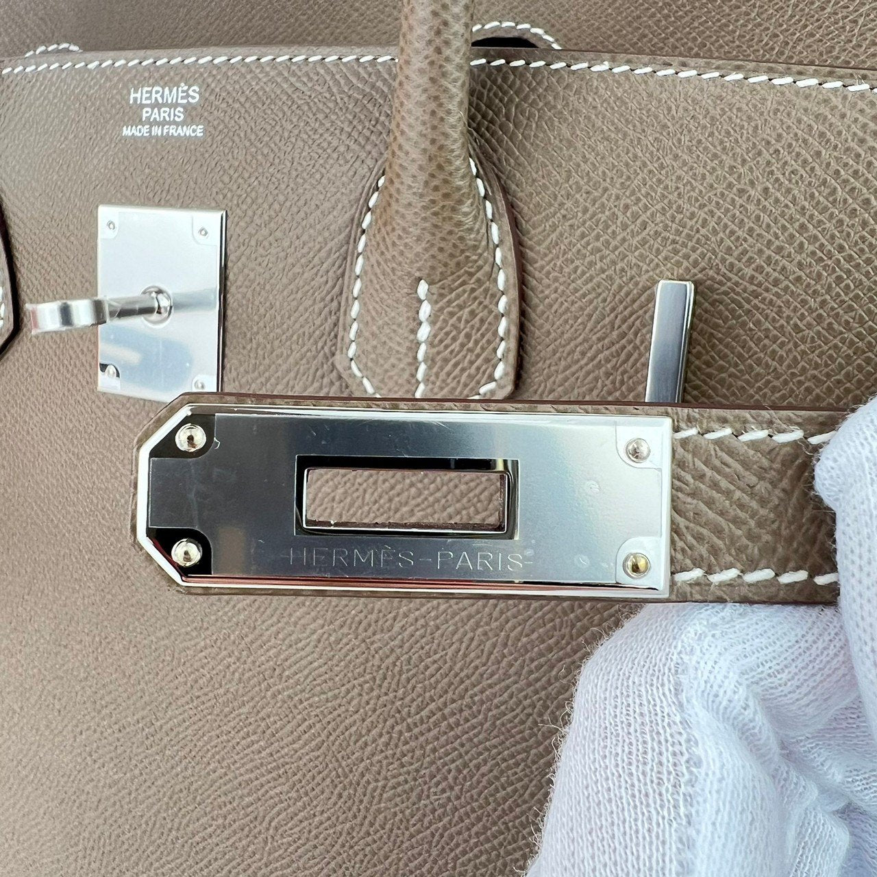 新品未使用 B刻 HERMES エルメス Birkin30 Sellier バーキン30セリエ Etoupe エトープ PHW シルバー金具