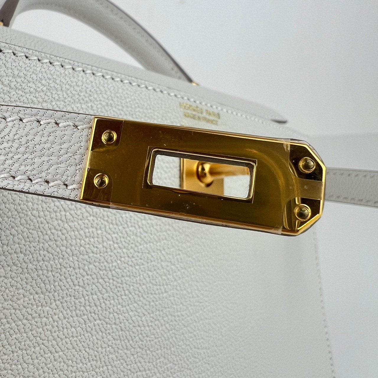 Mini kelly ミニケリー Mushroom マッシュルーム Chevre シェーブル GHW ゴールド金具 Stamp-U U刻印