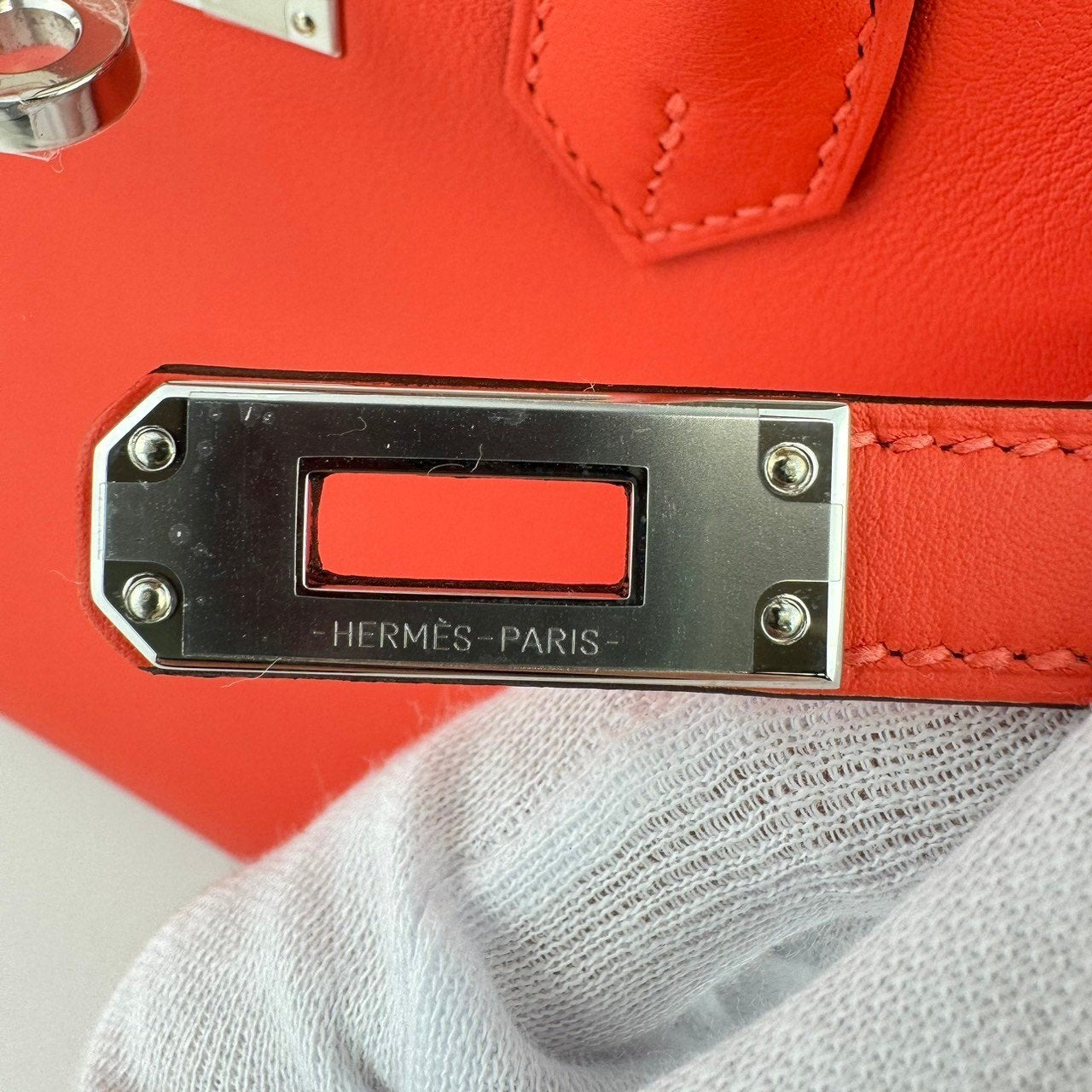 Birkin25 バーキン25 Stamp-W W刻印 Swift スイフト Orange field オレンジフィールド PHW シルバー金具