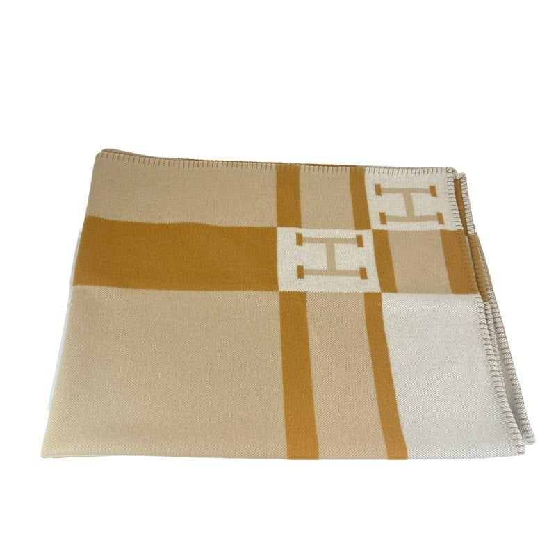 Plaid jacquard avalon bayadere プレード ジャカード ブレ カシミア ブランケット